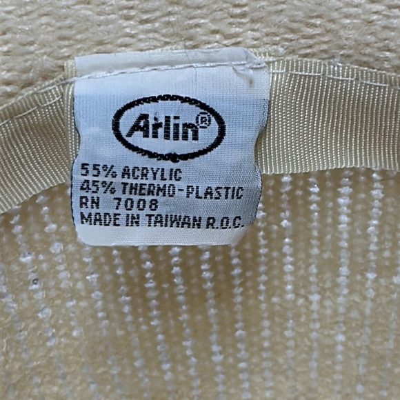 Arlin brand from Arlington Co. cream color hat. One size - Picture 4 of 7